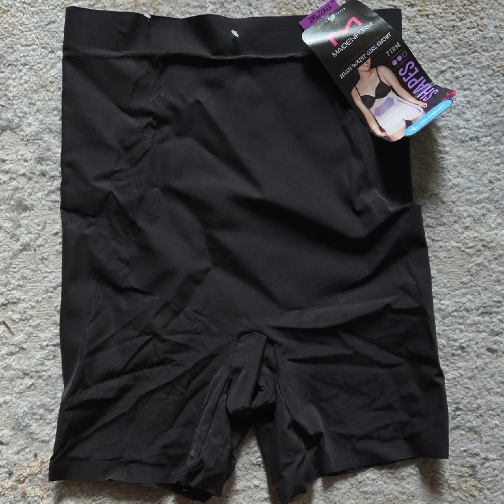 Maidenform Women's Black High Waist Shorts